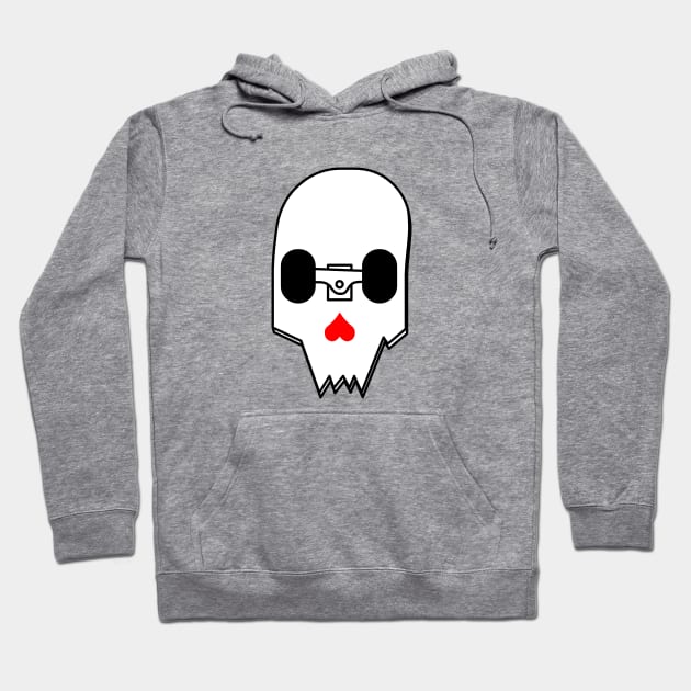 Broken Skateboard Skull Hoodie by siyu